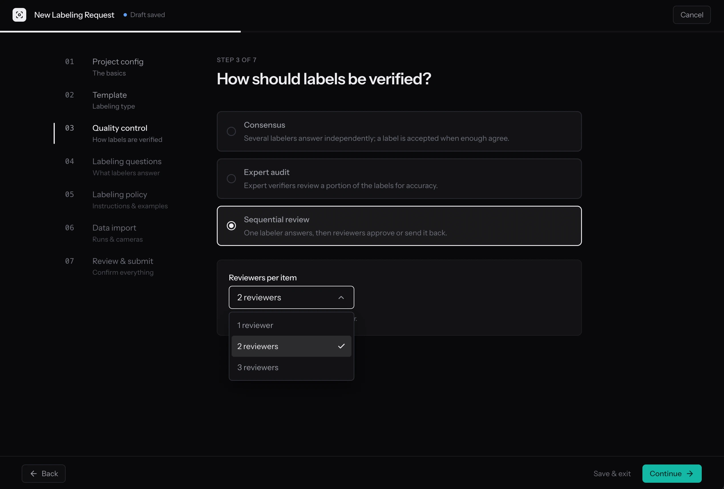The redesigned quality-control step